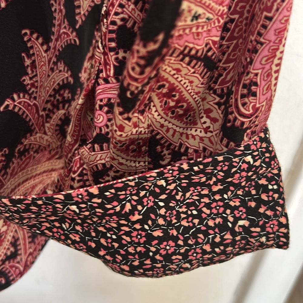 NWT Chaps Classic Paisley No Iron Button up Shirt. Women 2X - Picture 4 of 8